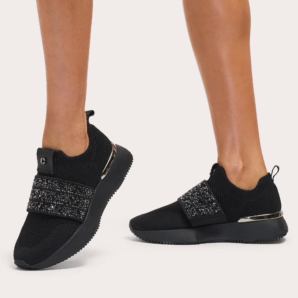 Carvela FLARE SPARKLE Black Crystal Trainer By CARVELA