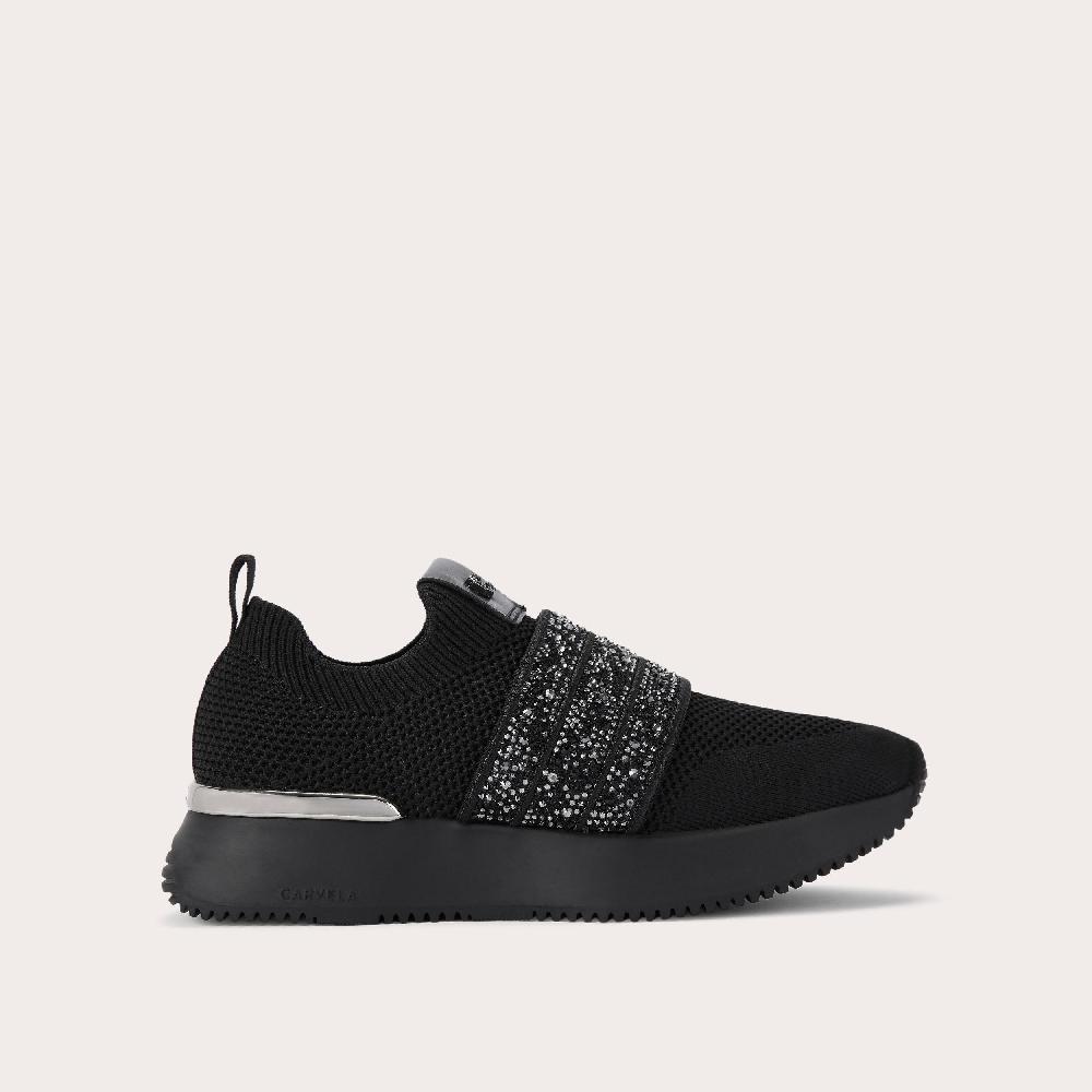 carvela FLARE SPARKLE Black Crystal Trainer by CARVELA