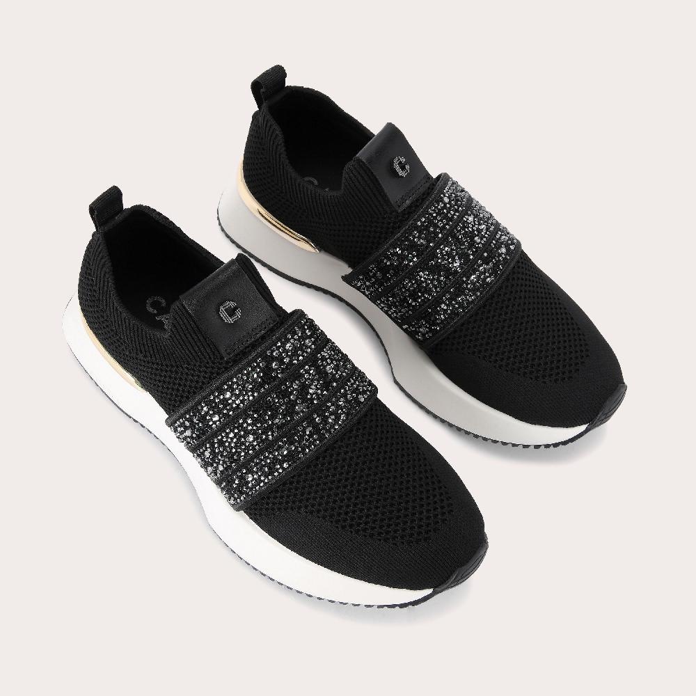 Carvela FLARE SPARKLE Black Slip On Trainer By CARVELA