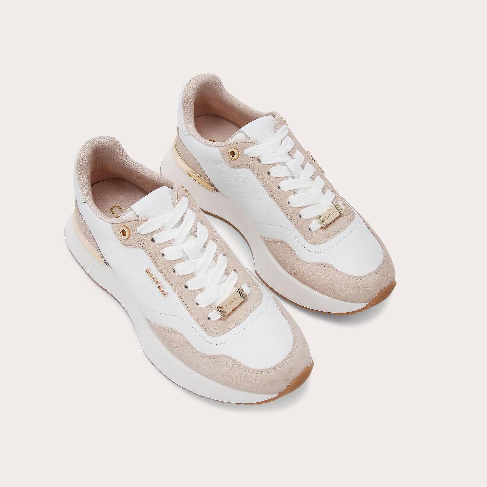 Carvela FLARE White Lather Nylon Trainers By CARVELA