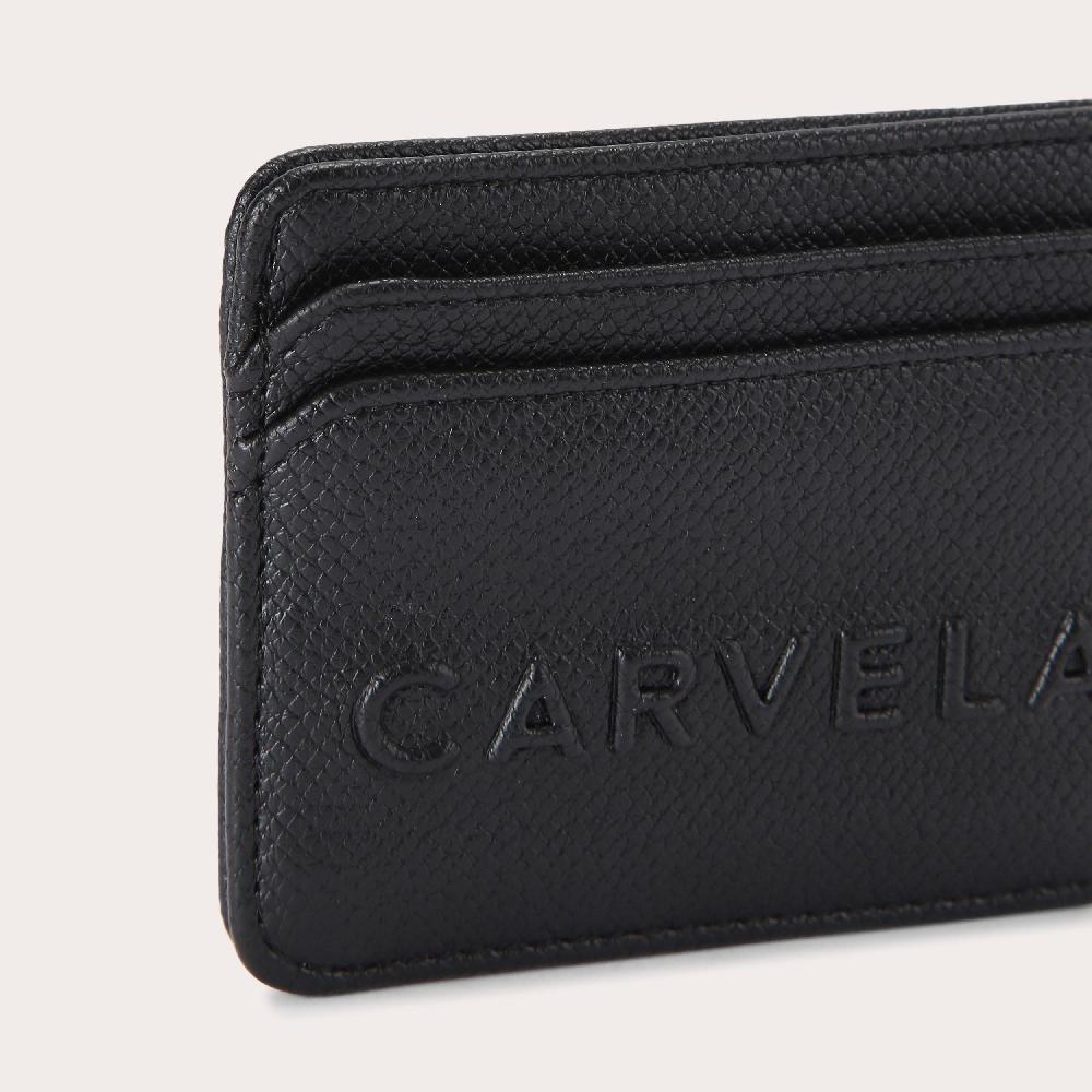 Carvela FRAME CARDHOLDER Black Textured Card Holder By CARVELA