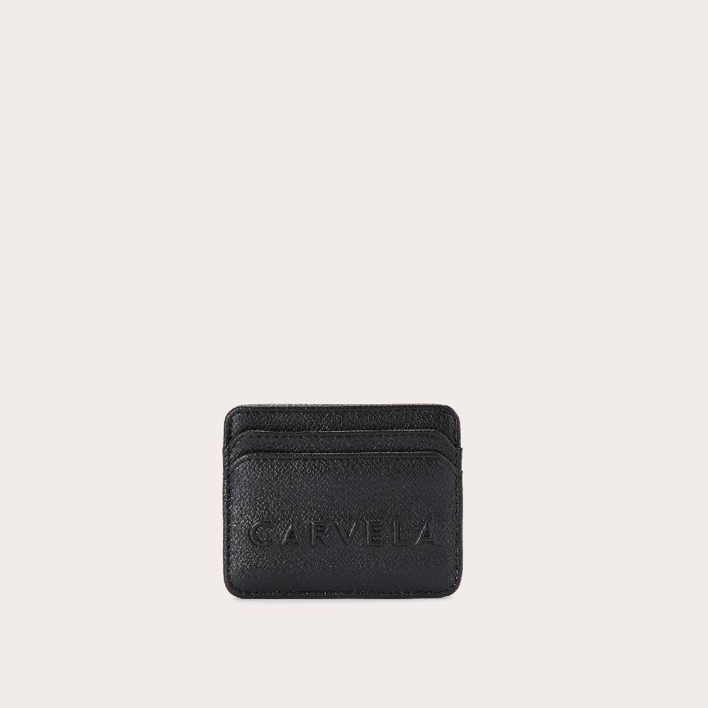carvela FRAME CARDHOLDER Black Textured Card Holder by CARVELA