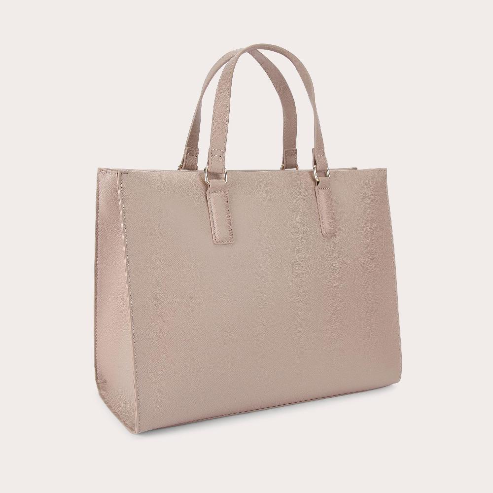 Carvela FRAME LARGE TOTE Taupe Textured Large Tote Bag By CARVELA