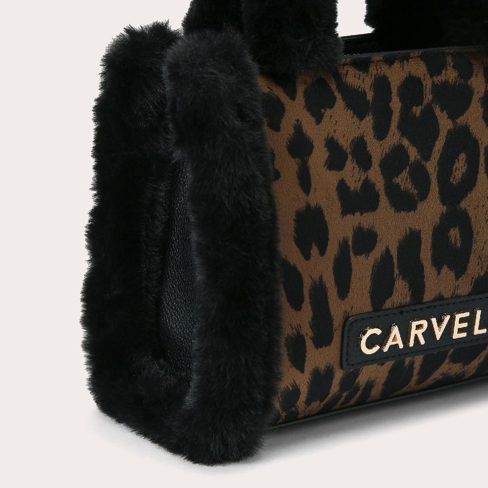 Carvela FRAME MICRO FUR Leopard Tote Bag By CARVELA