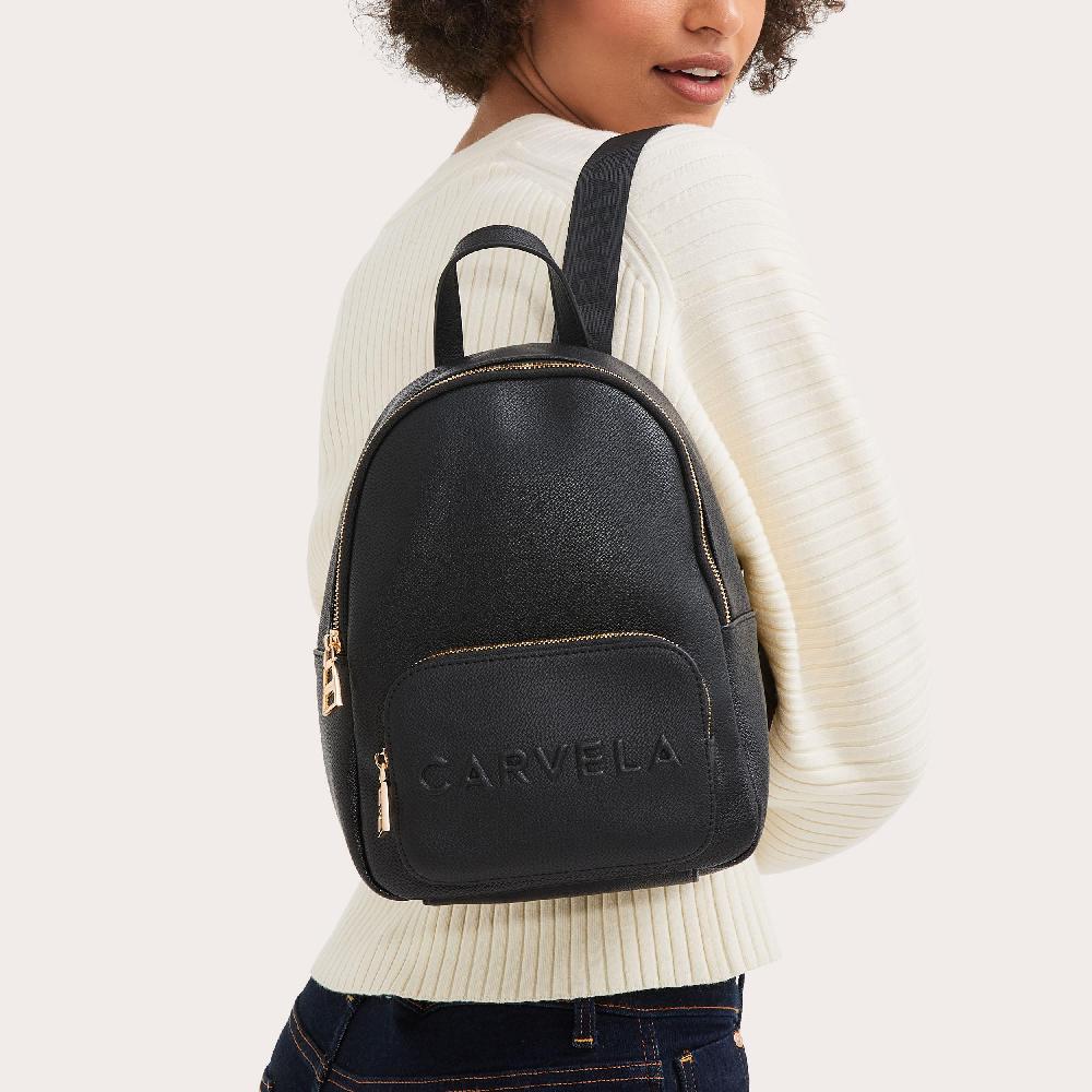 Carvela FRAME MIDI BACKPACK Black Backpack By CARVELA