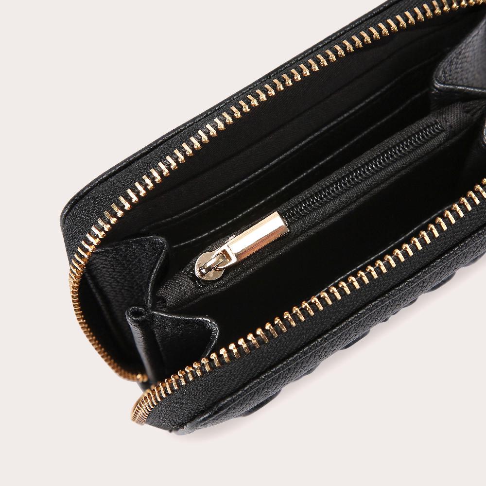 Carvela FRAME MINI PURSE Black Zip Around Purse By CARVELA