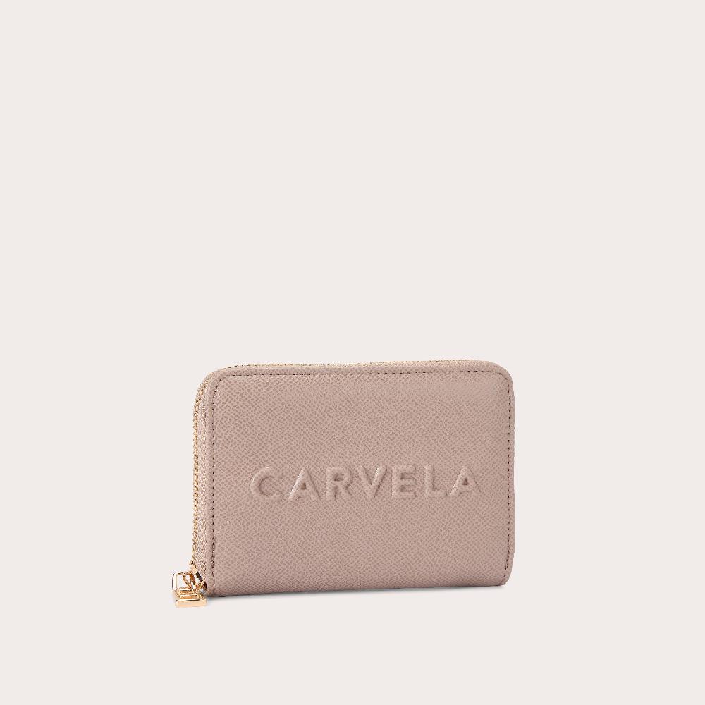 Carvela FRAME MINI PURSE Taupe Zip Around Purse By CARVELA