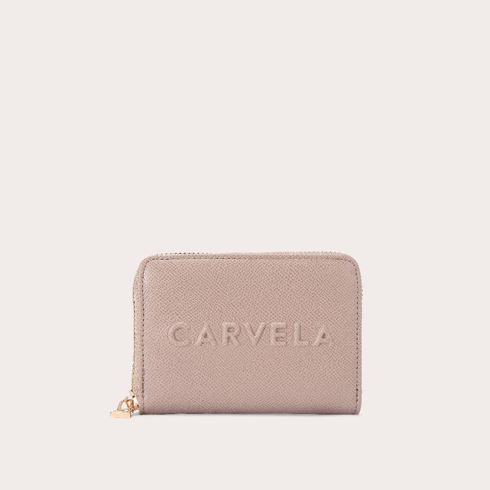 carvela FRAME MINI PURSE Taupe Zip Around Purse by CARVELA