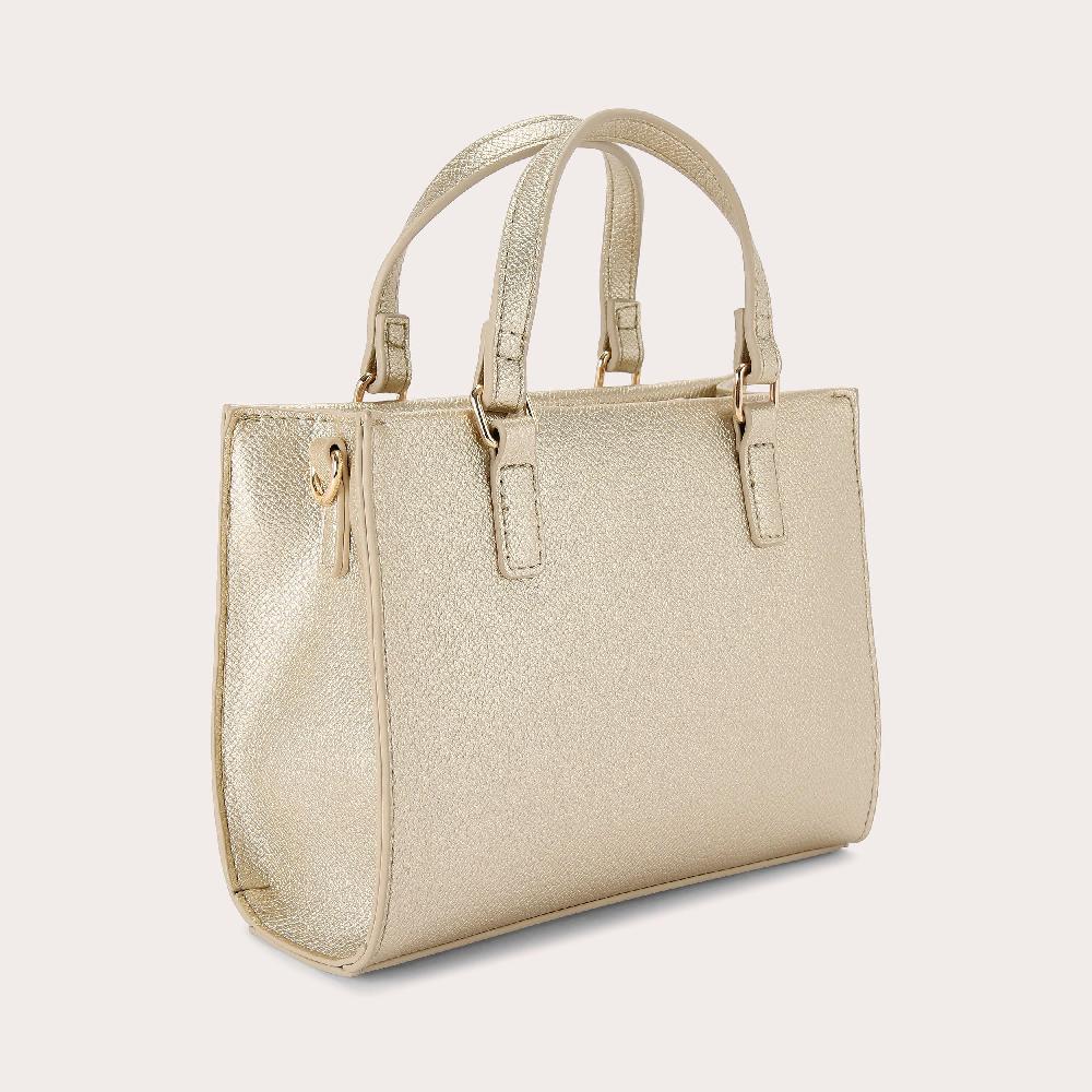 Carvela FRAME MINI TOTE Mini Gold Tote Bag By CARVELA