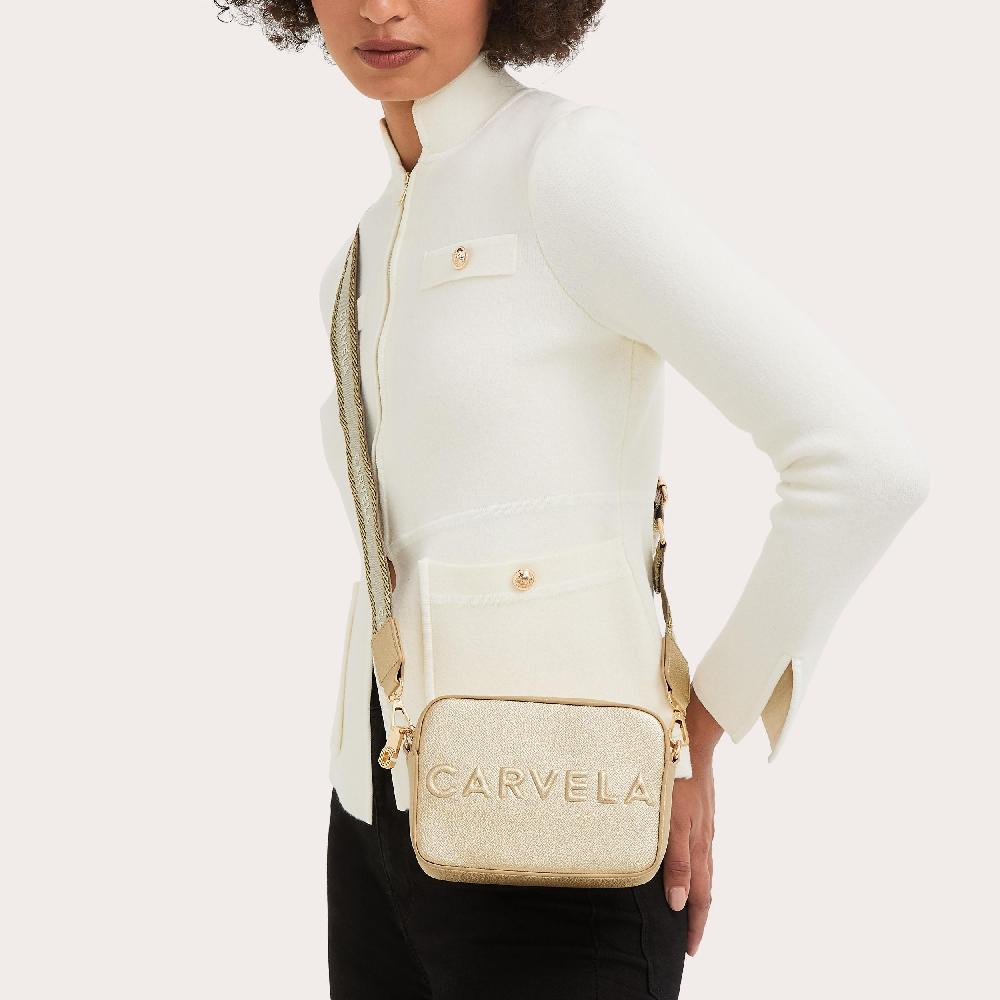 Carvela FRAME MINI X BODY Gold Mini Cross Body Bag By CARVELA