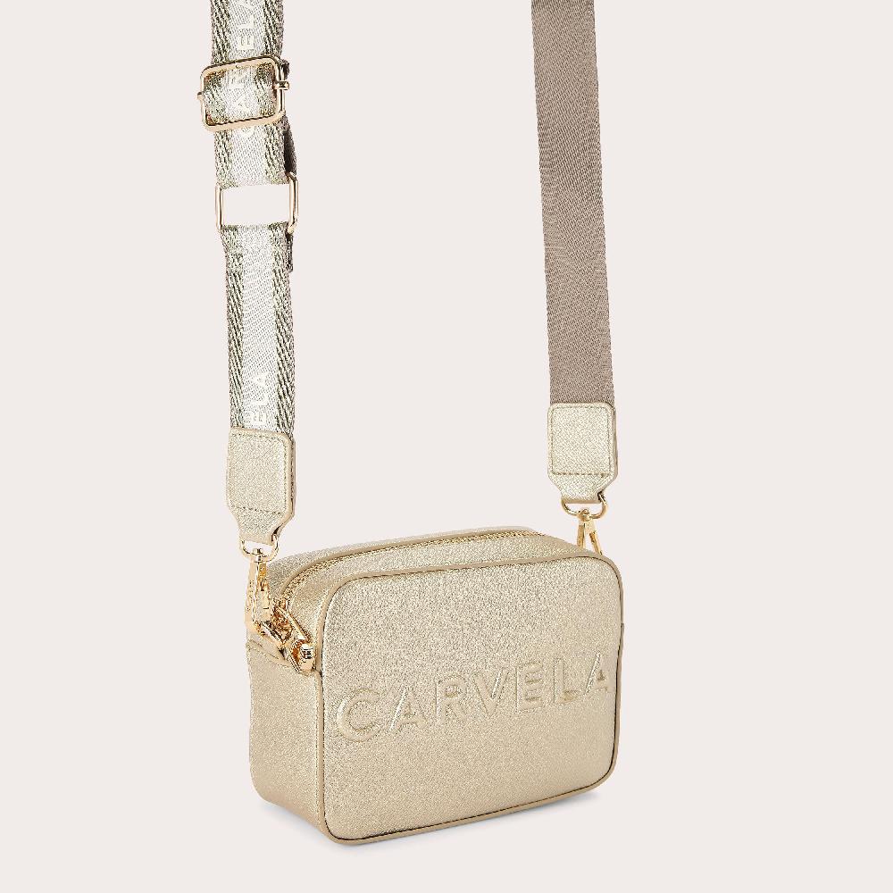 Carvela FRAME MINI X BODY Gold Mini Cross Body Bag By CARVELA
