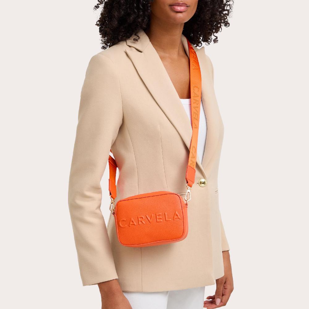 Carvela FRAME MINI X BODY Orange Cross Body Bag By CARVELA