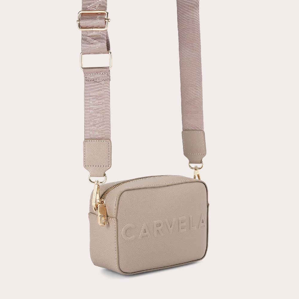 Carvela FRAME MINI X BODY Taupe Cross Body Bag By CARVELA