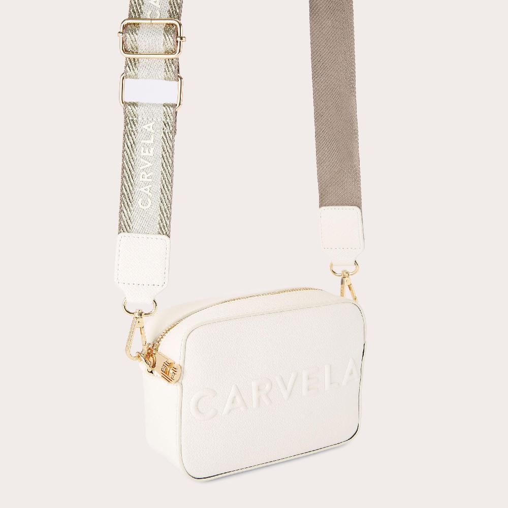 Carvela FRAME MINI X BODY White Mini Cross Body Bag By CARVELA