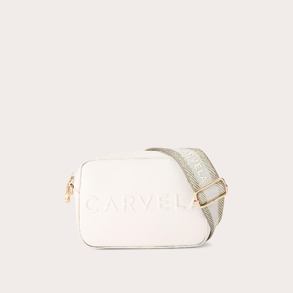 carvela FRAME MINI X BODY White Mini Cross Body Bag by CARVELA