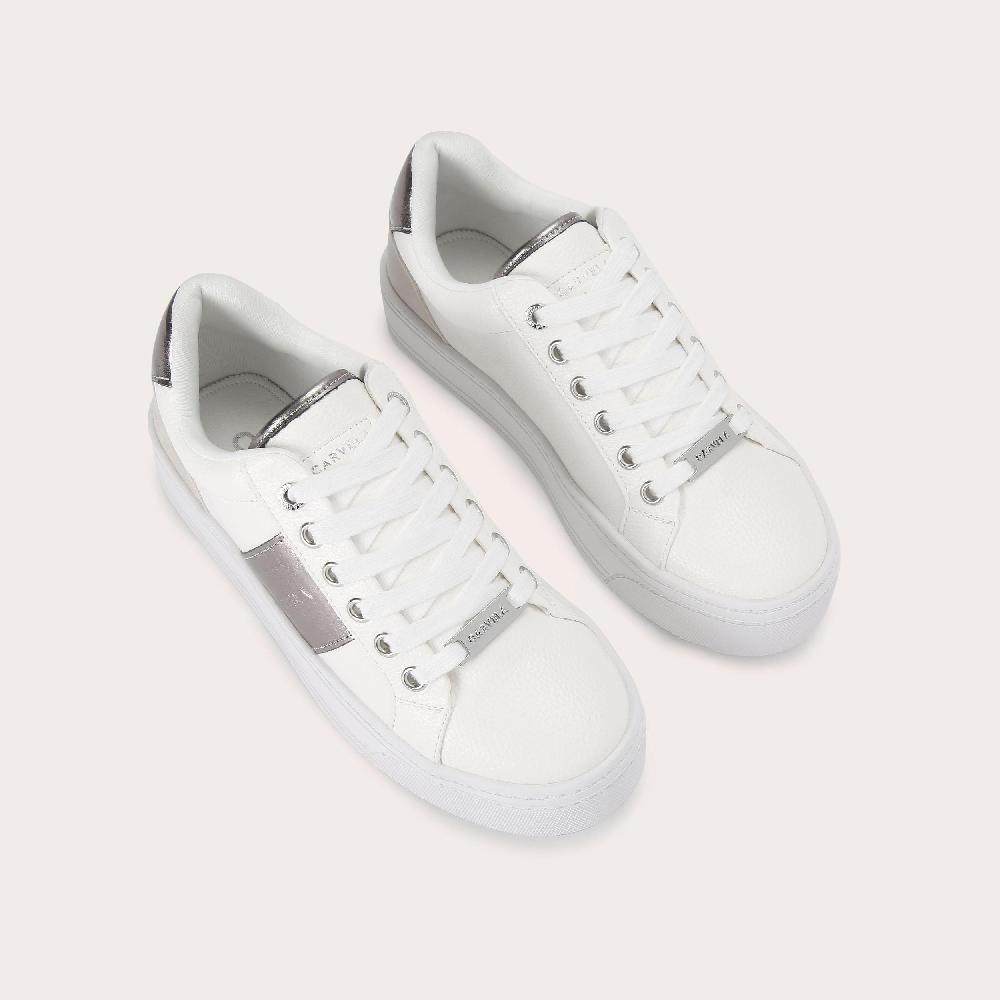 Carvela FRAME PUMP White Lace Up Trainer By CARVELA