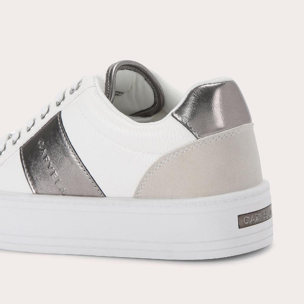 Carvela FRAME PUMP White Lace Up Trainer By CARVELA