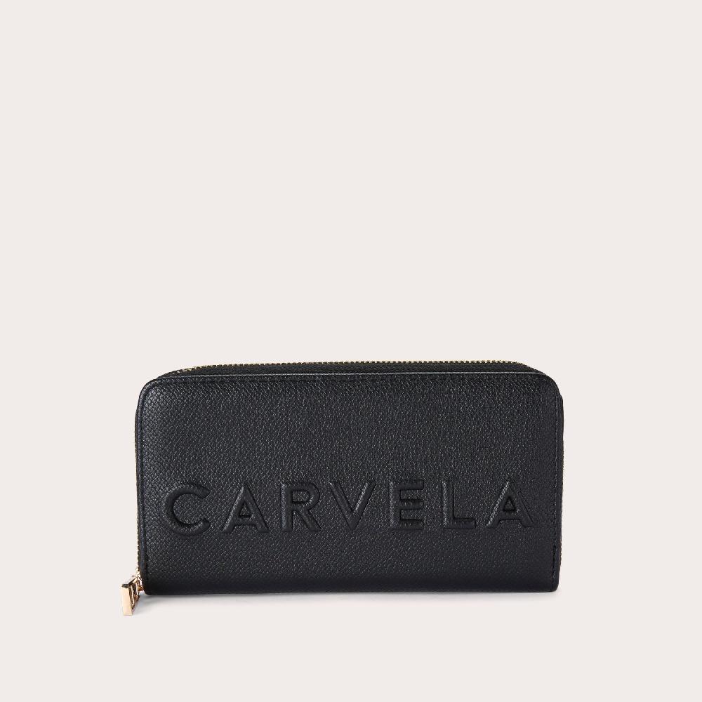 carvela FRAME PURSE Black Zip Around Wallet by CARVELA