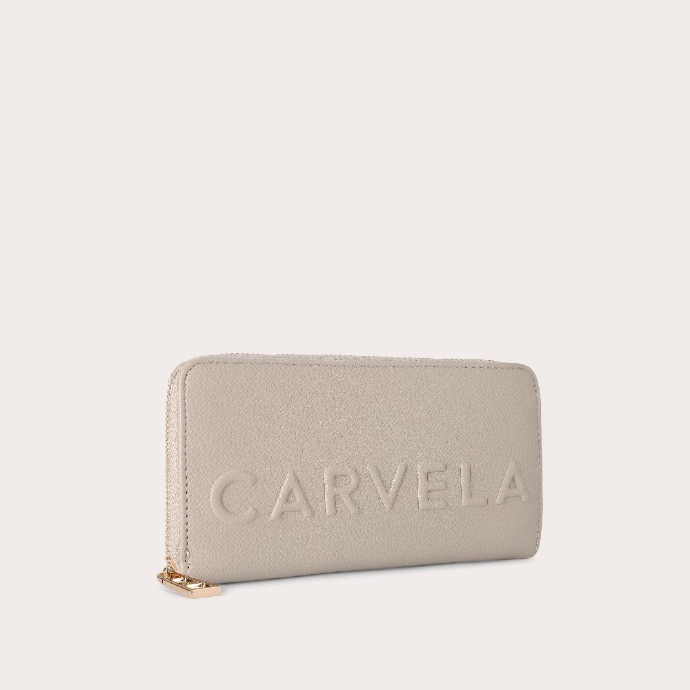 Carvela FRAME PURSE Taupe Zip Around Purse By CARVELA