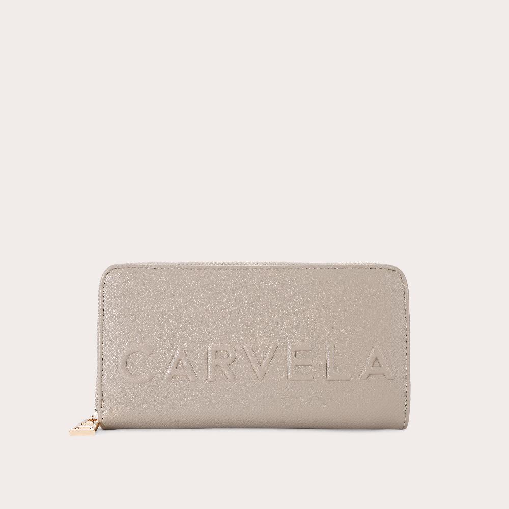 carvela FRAME PURSE Taupe Zip Around Purse by CARVELA