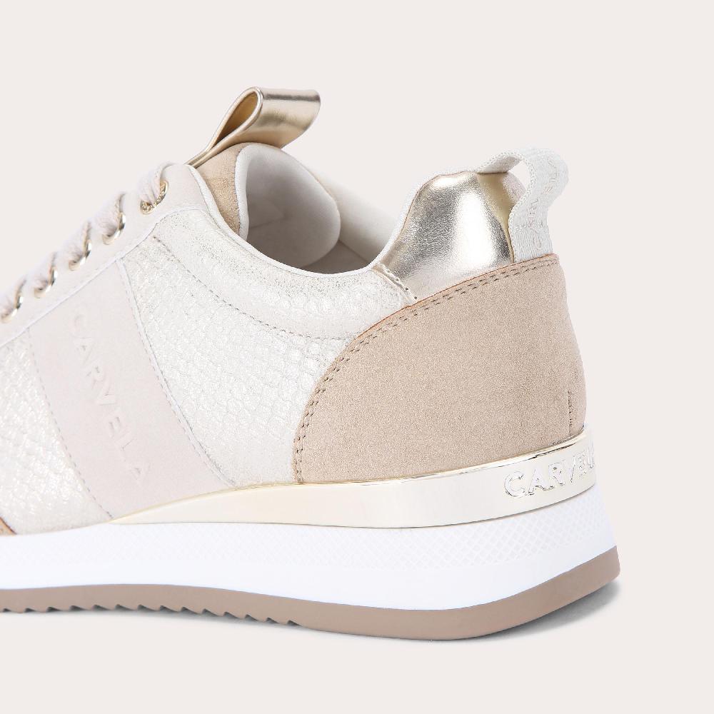 Carvela FRAME RUNNER Bone Snake Print Trainer By CARVELA