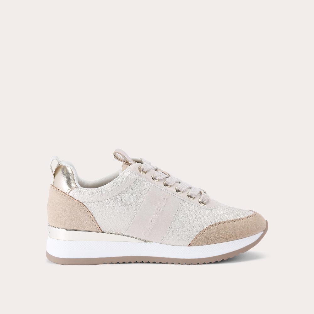 carvela FRAME RUNNER Bone Snake Print Trainer by CARVELA
