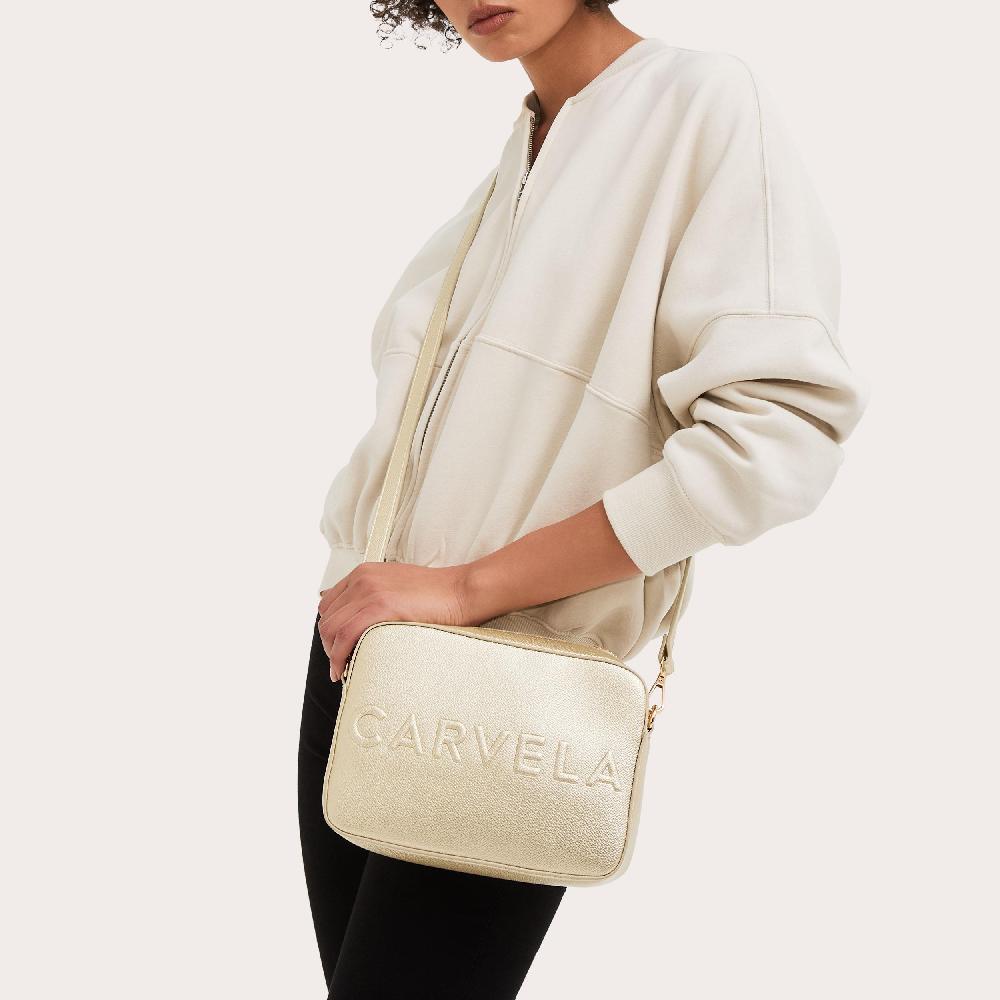 Carvela FRAME X BODY Gold Metallic Cross Body By CARVELA