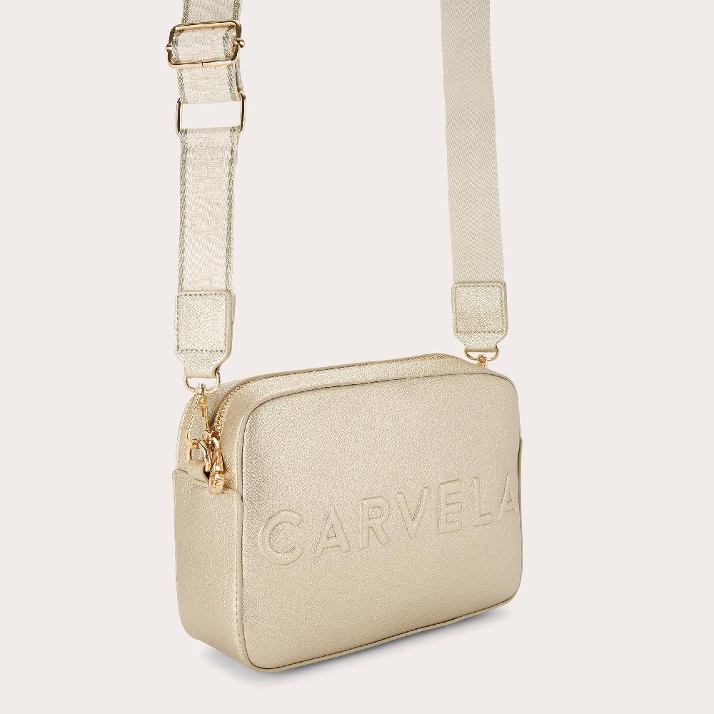 Carvela FRAME X BODY Gold Metallic Cross Body By CARVELA