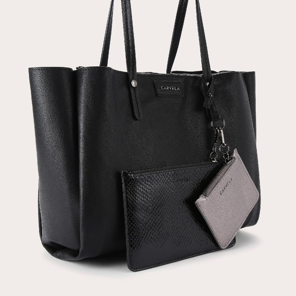 Carvela FREYA 2 Black Triple Compartment Bag By CARVELA