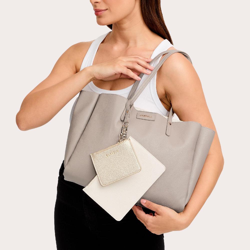 Carvela FREYA TRIPLE COMPART TOTE Taupe Shoulder Bag By CARVELA