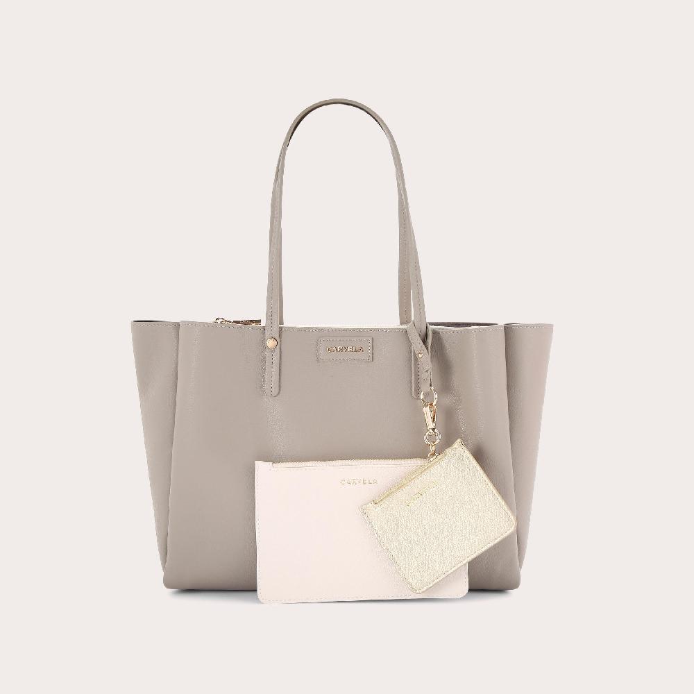 carvela FREYA TRIPLE COMPART TOTE Taupe Shoulder Bag by CARVELA