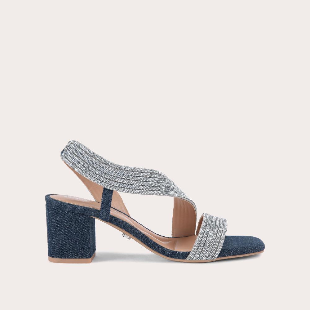 carvela GALA BLOCK JEWEL 60 Blue Denim Crystal Gala by CARVELA