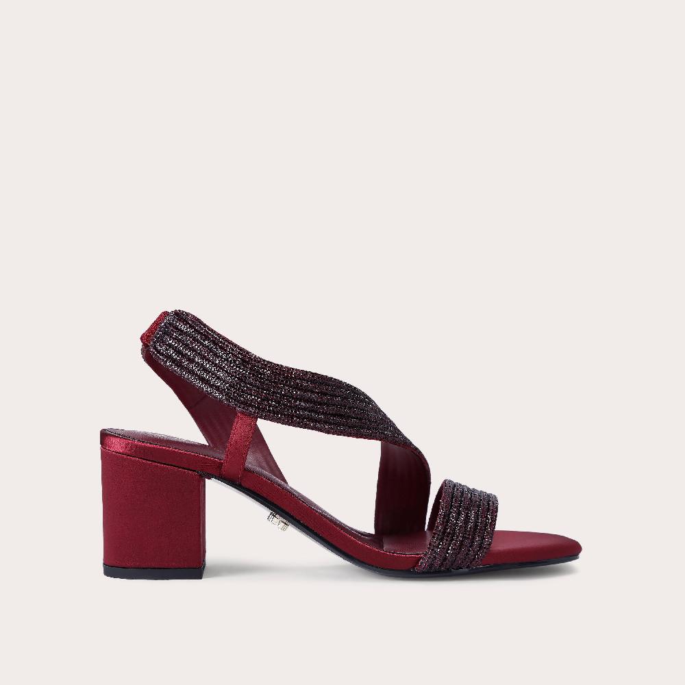 carvela GALA BLOCK JEWEL 60 Wine Crystal Slingback Heel by CARVELA