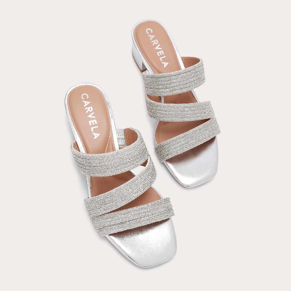 Carvela GALA BLOCK MULE JEWEL Block Heeled Sandal By CARVELA