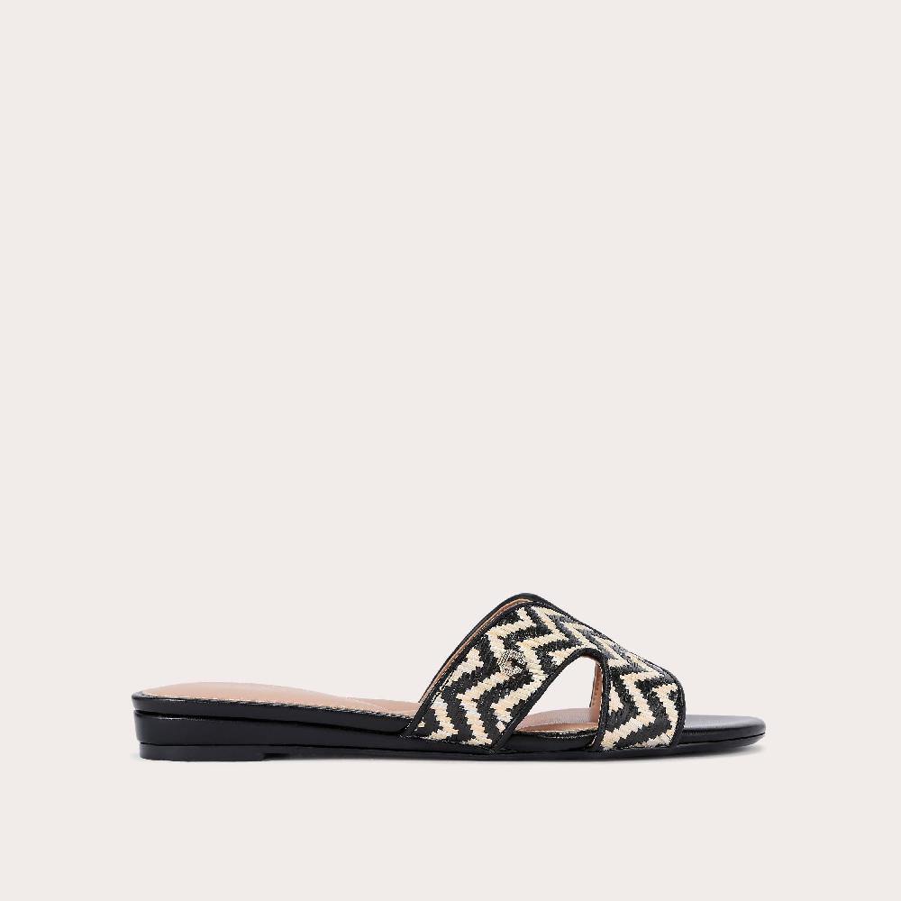 carvela GALA CAPRI MULE Chevron Raffia Slip On Sandal by CARVELA