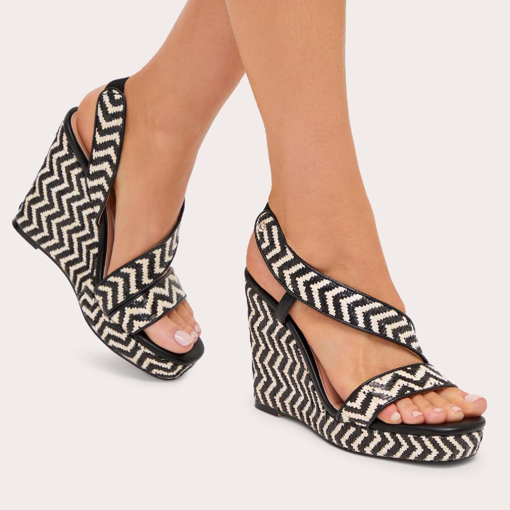 Carvela GALA CAPRI WEDGE 110 Raffia Chevron Wedge Heel By CARVELA
