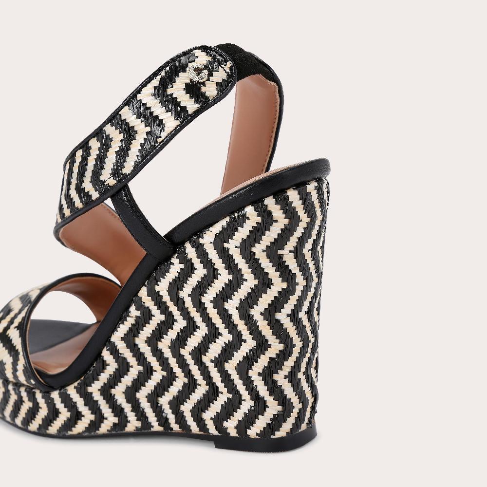Carvela GALA CAPRI WEDGE 110 Raffia Chevron Wedge Heel By CARVELA