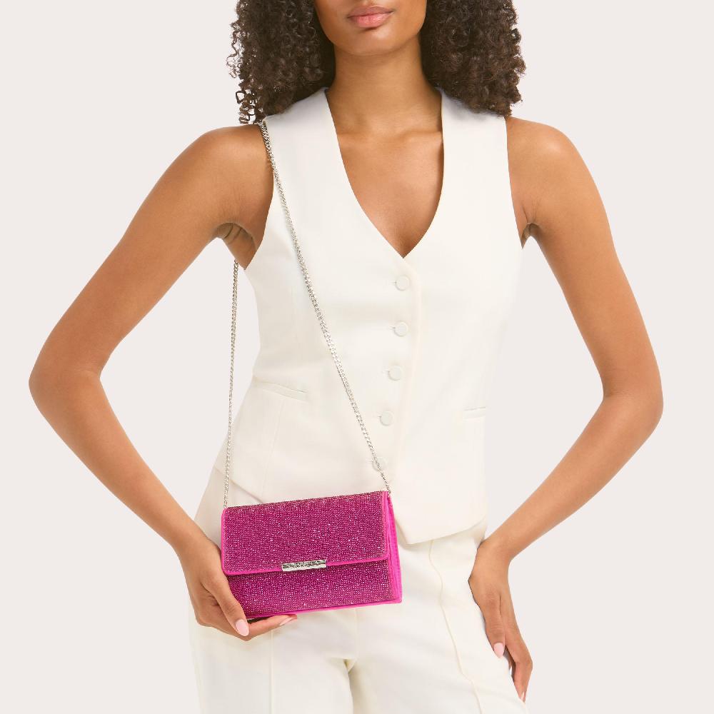 Carvela GALA CLUTCH 2 Fuchsia Crystal Clutch Bag By CARVELA