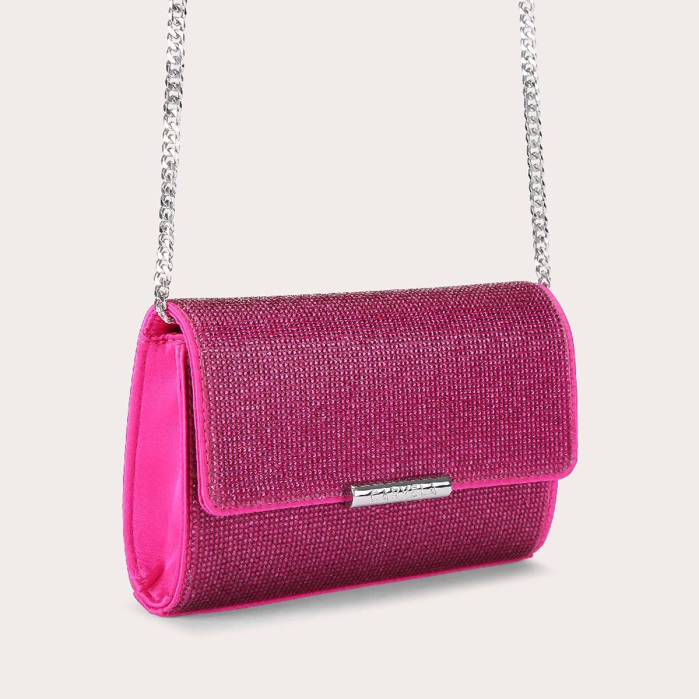 Carvela GALA CLUTCH 2 Fuchsia Crystal Clutch Bag By CARVELA