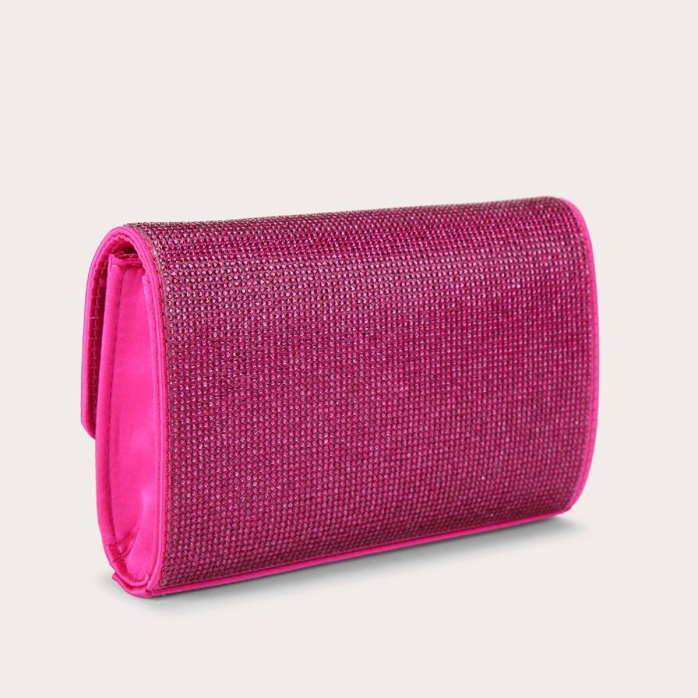 Carvela GALA CLUTCH 2 Fuchsia Crystal Clutch Bag By CARVELA
