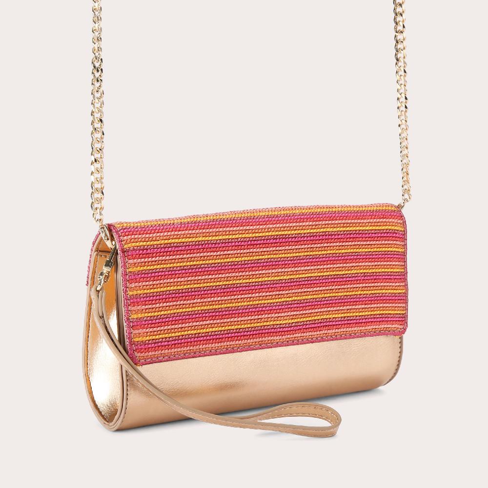 Carvela GALA CLUTCH 2 Raffia Woven Clutch Bag By CARVELA