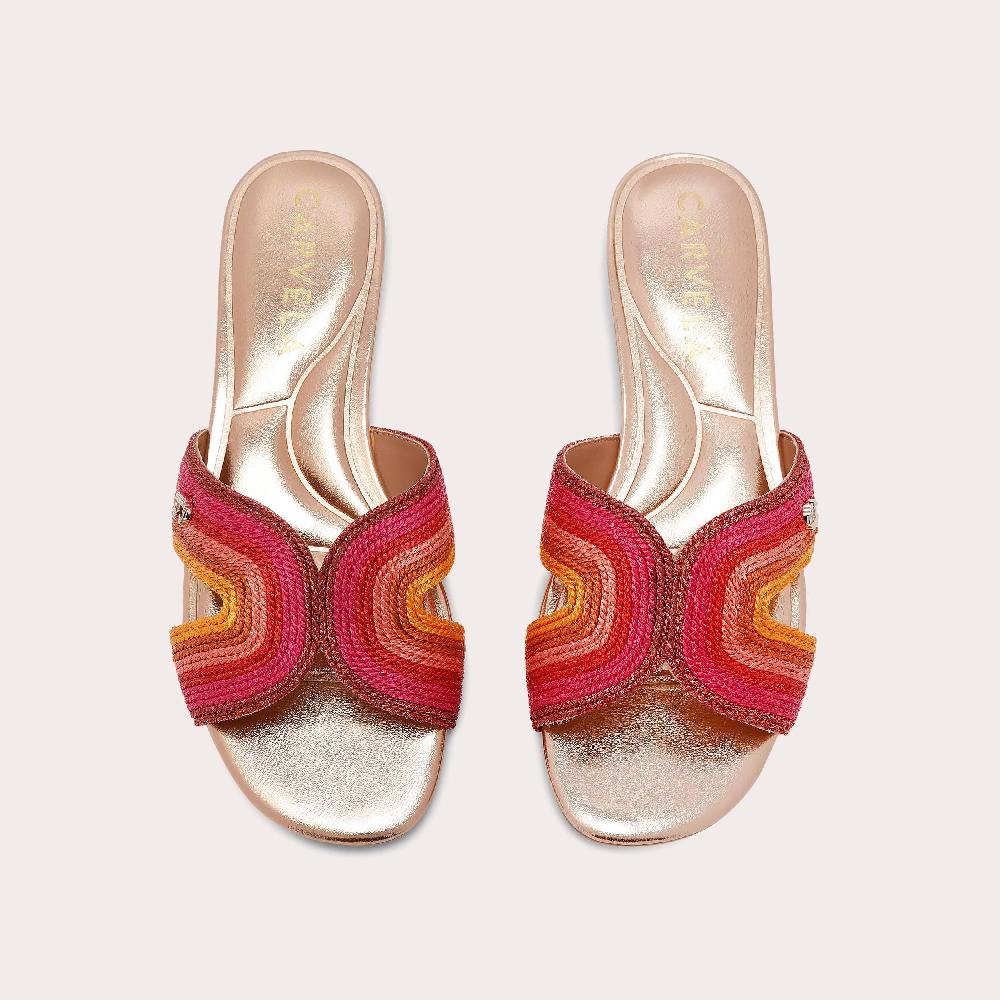 Carvela GALA MULE Pink Sunset Slip On Sandal By CARVELA