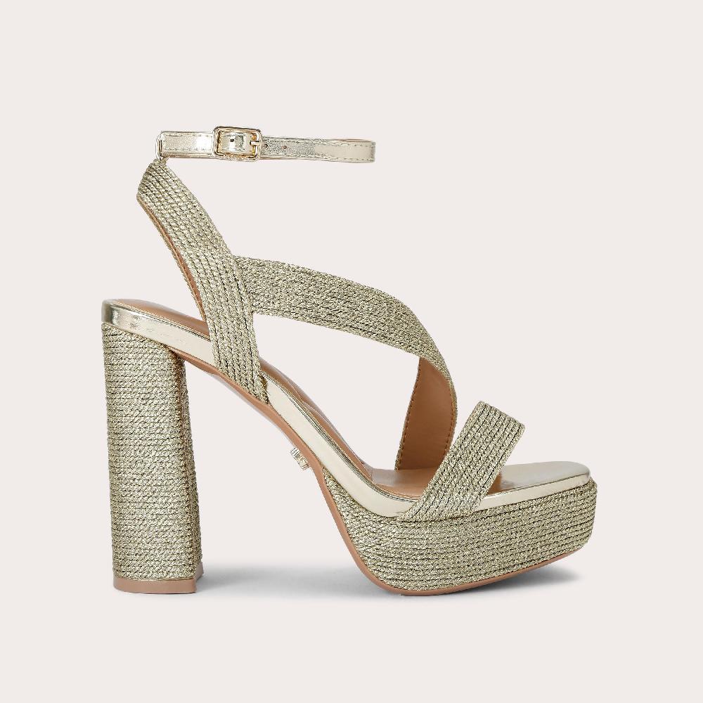 carvela GALA PLATFORM Gold Synthetic Platform Heel by CARVELA