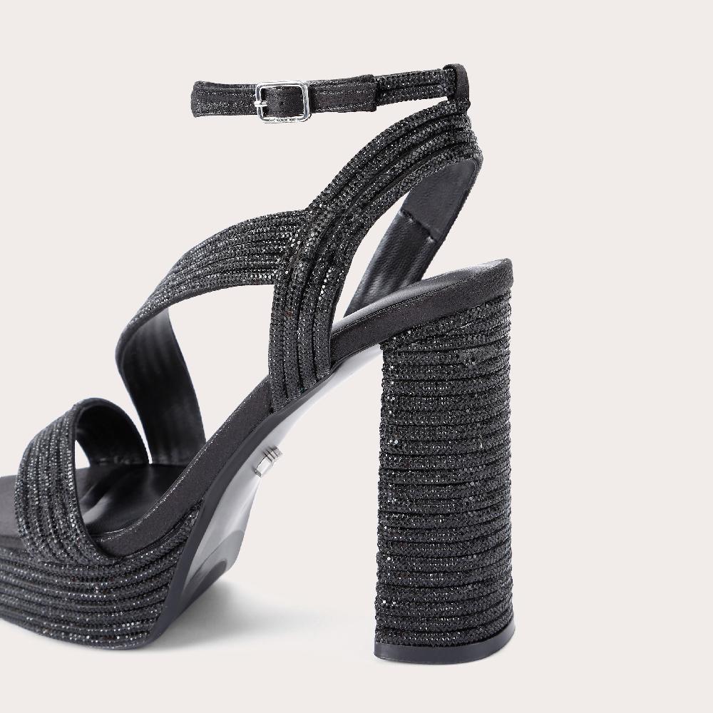 Carvela GALA PLATFORM JEWEL Black Crystal Platform Heel By CARVELA