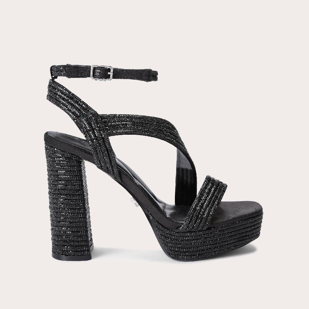carvela GALA PLATFORM JEWEL Black Crystal Platform Heel by CARVELA