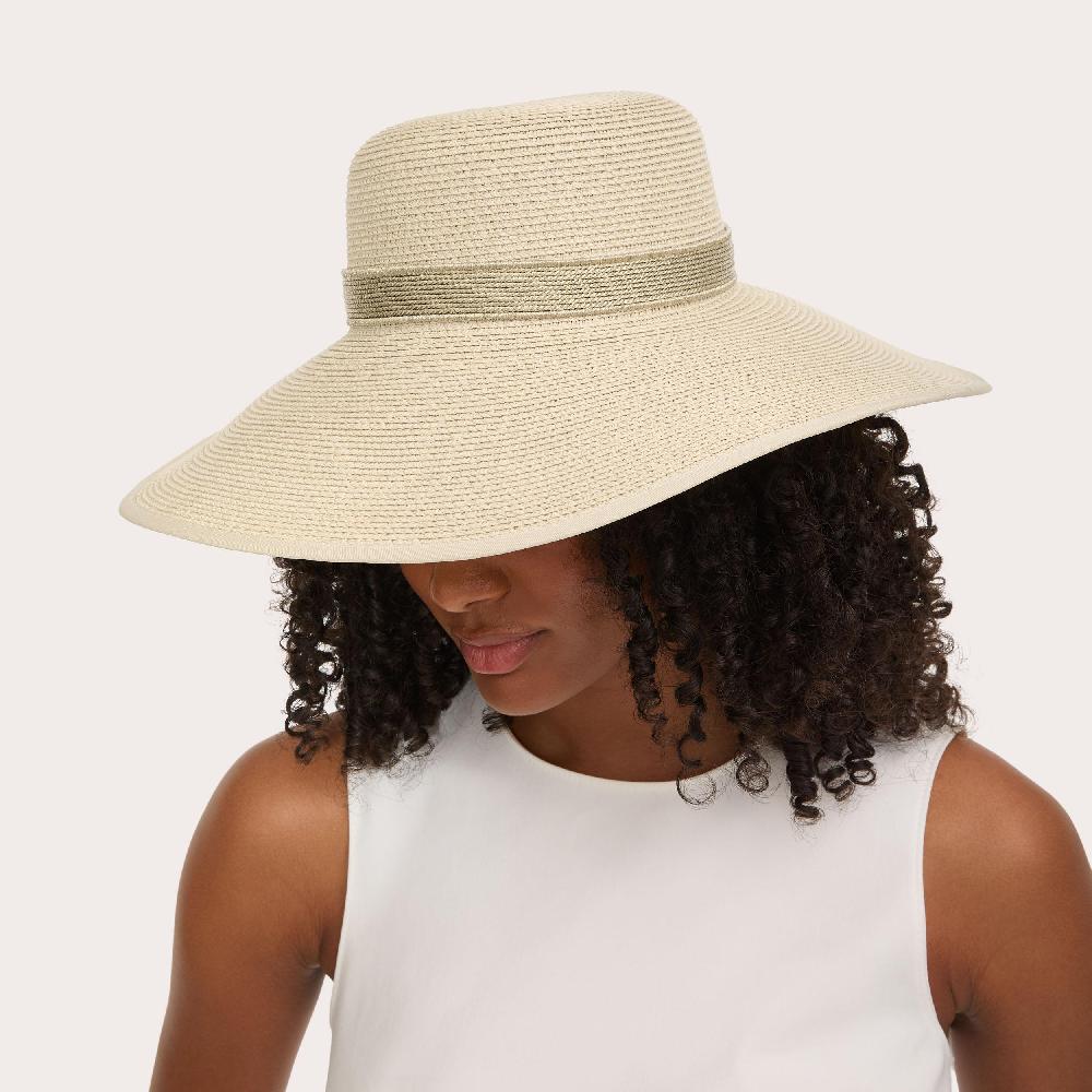 Carvela GALA RAFFIA HAT Woven Raffia Wide Brim Hat By CARVELA