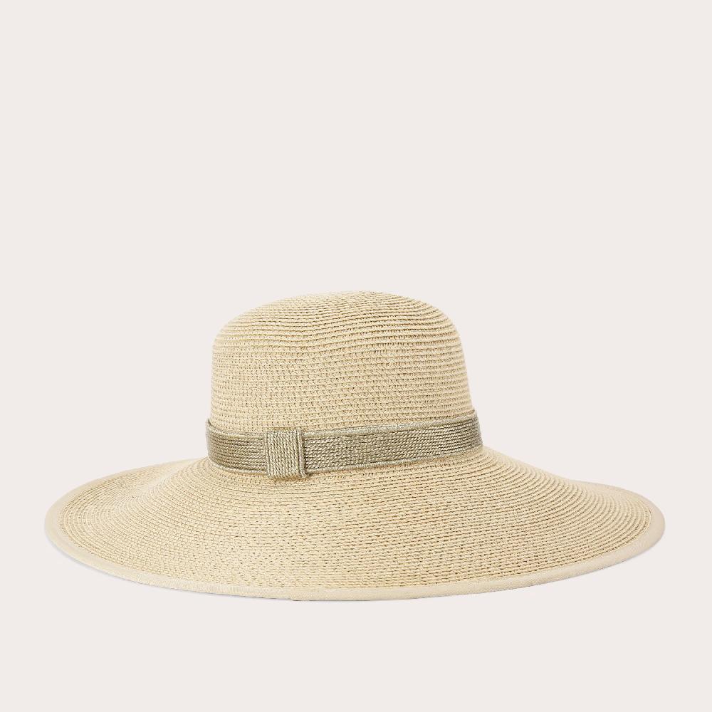 Carvela GALA RAFFIA HAT Woven Raffia Wide Brim Hat By CARVELA