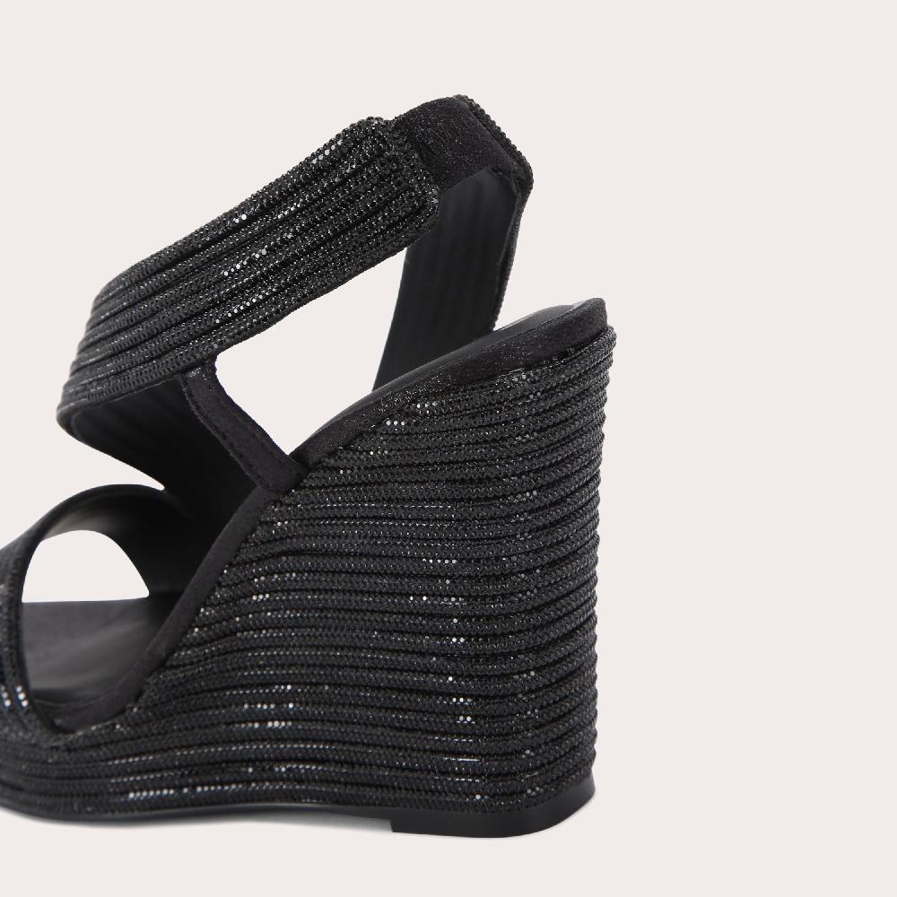 Carvela GALA WEDGE JEWEL 110 Black Crystal Wedge Heel By CARVELA