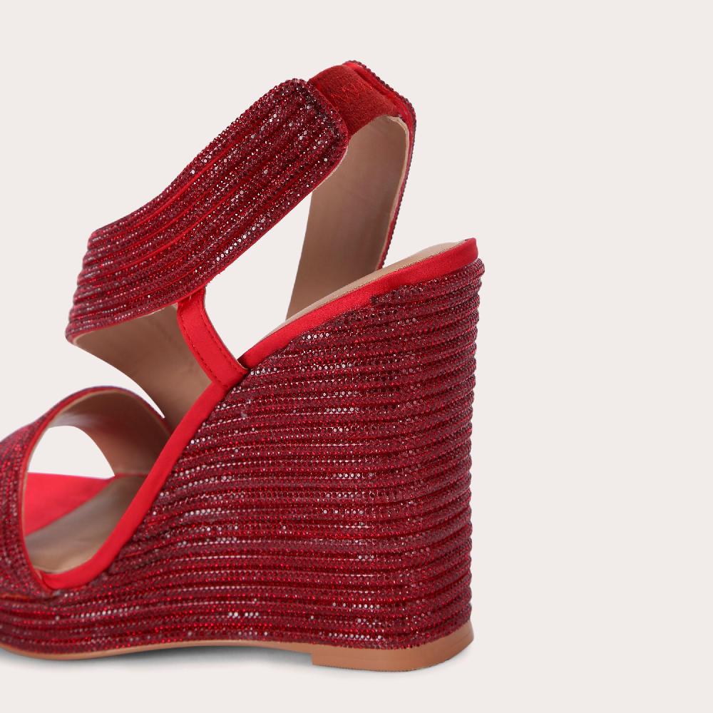 Carvela GALA WEDGE JEWEL 110 Red Crystal Heel By CARVELA