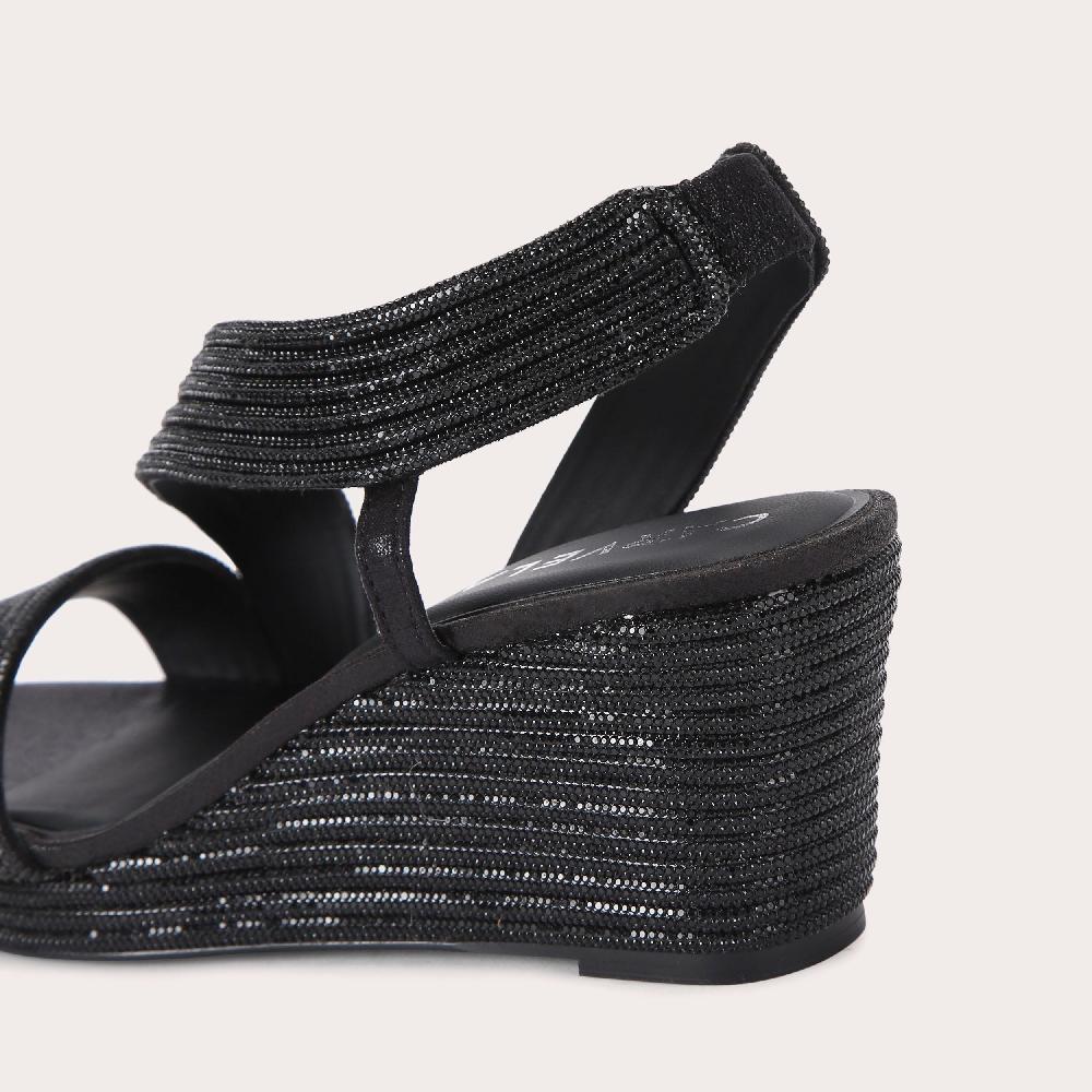 Carvela GALA WEDGE JEWEL 70 Black Wedge Heel By CARVELA